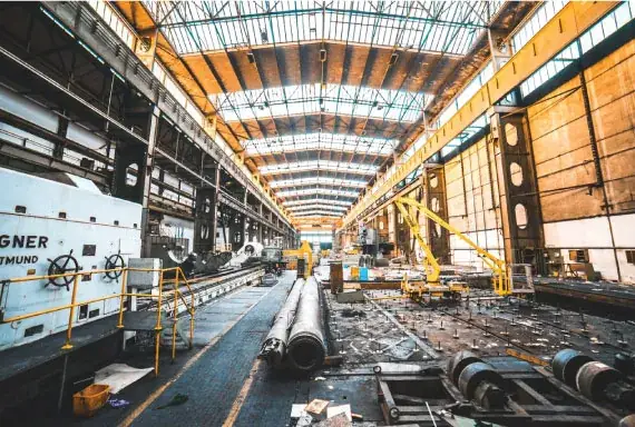 Heavy engineering shop floor for hydraulic components
