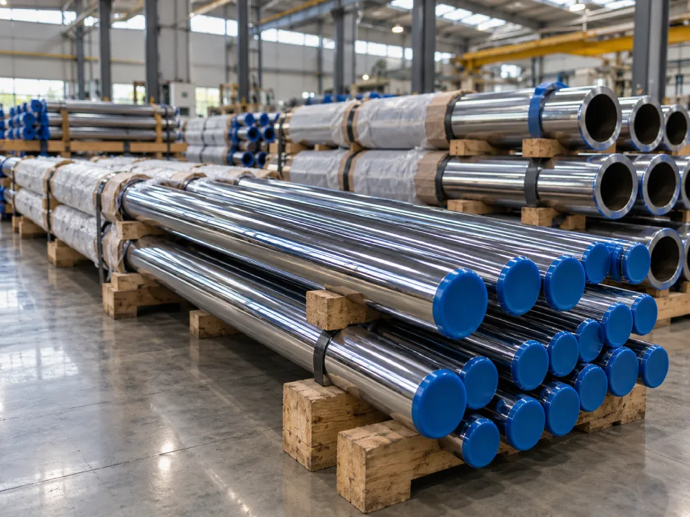 Hard chrome plated rod and round bar stock at Kamal Hydrotech, MIDC Bhosari Pune